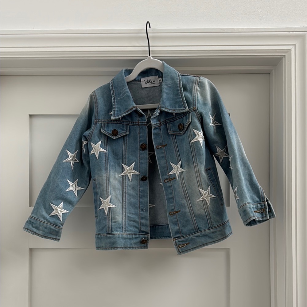 Lola and the Boys Blue Denim Jacket with Silver Stars